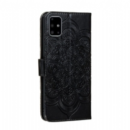 Flip Case Samsung Galaxy A51 Hemming Mandala-nahkaefekti