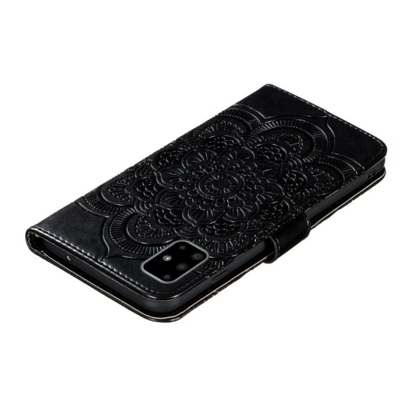 Flip Case Samsung Galaxy A51 Hemming Mandala-nahkaefekti