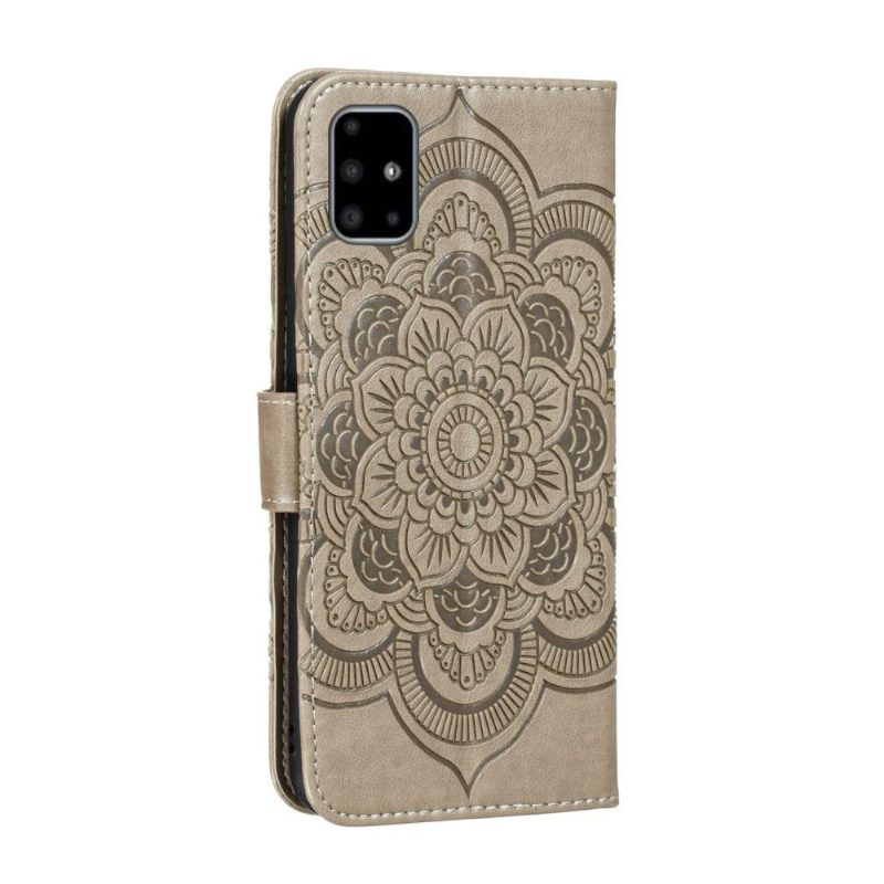 Flip Case Samsung Galaxy A51 Hemming Mandala-nahkaefekti