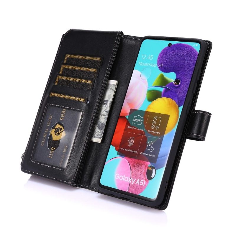 Flip Case Samsung Galaxy A51 Hemming Moniosastoinen Pidike