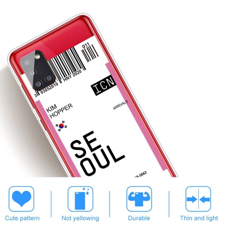 Kuori Samsung Galaxy A51 Alkuperäinen Boarding Pass 03 Soul