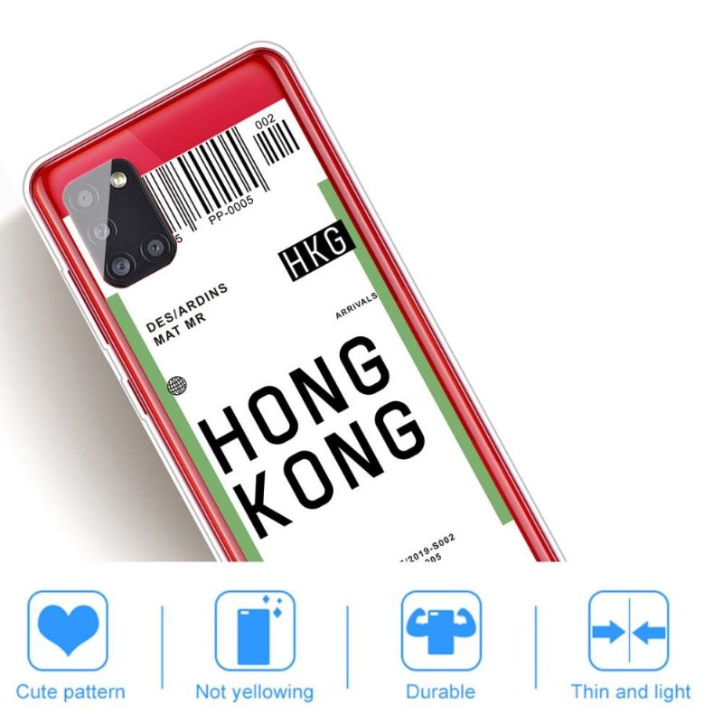 Kuori Samsung Galaxy A51 Boarding Pass 07 Hong Kong