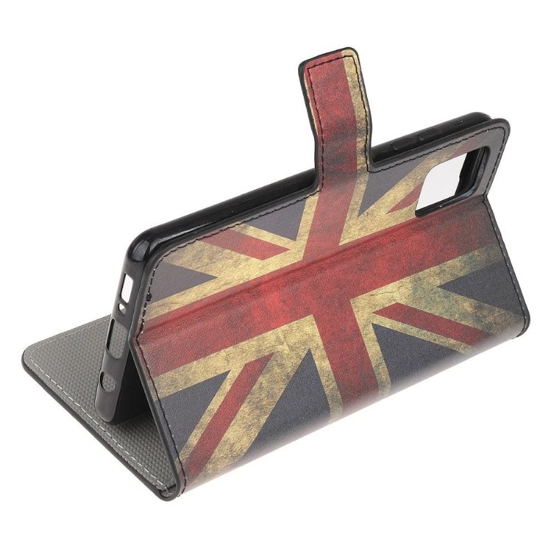 Nahkakotelo Samsung Galaxy A51 Vintage Britannian Lippu