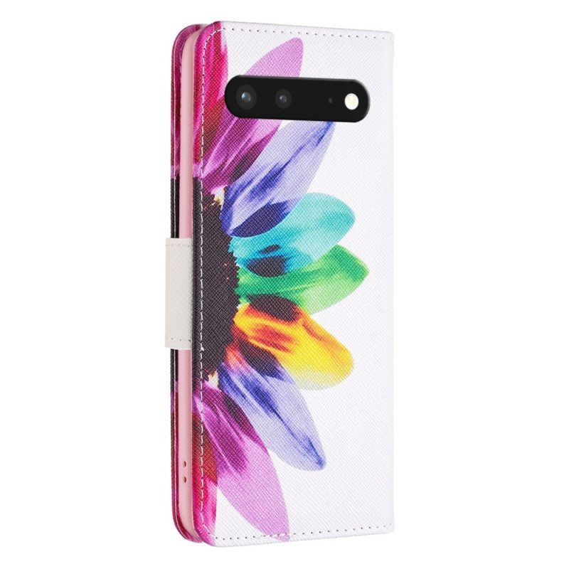 Flip Case Google Pixel 7 Akvarelli Kukka