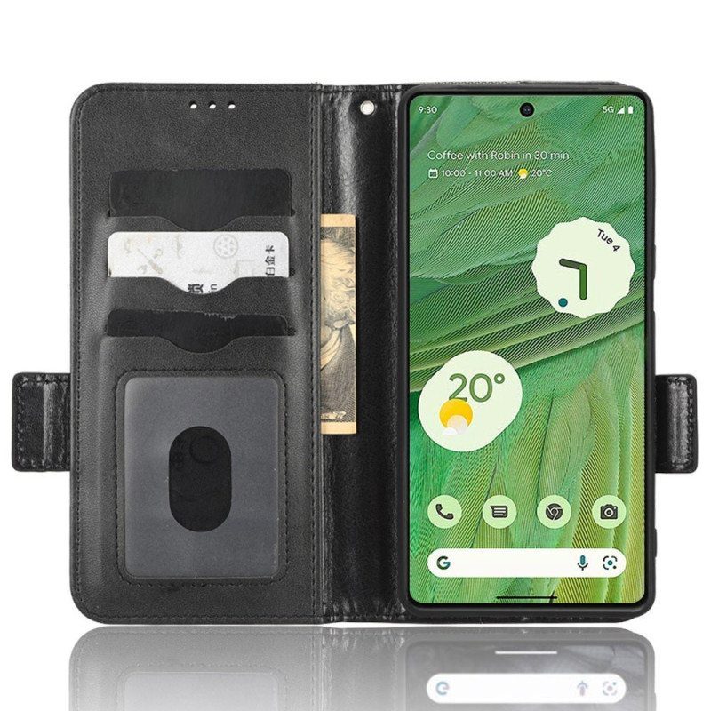 Flip Case Google Pixel 7 Painetut Kolmiot Kaulanauhalla