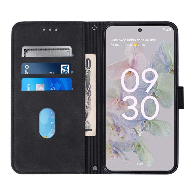 Flip Case Google Pixel 7 Pro Kolmiot Olkahihnalla