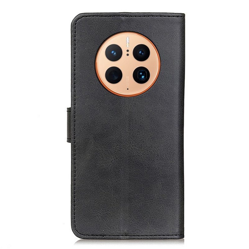 Flip Case Huawei Mate 50 Pro Matta Keinonahka