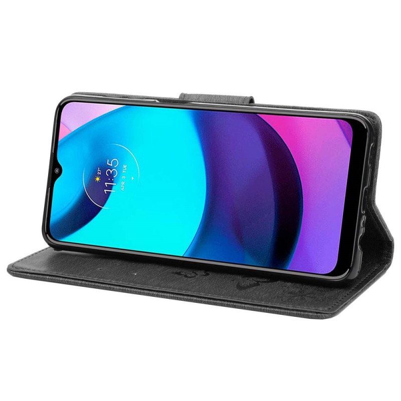 Flip Case Moto E40 / E30 / E20 Suojaketju Kuori Upeat Hihnaperhoset