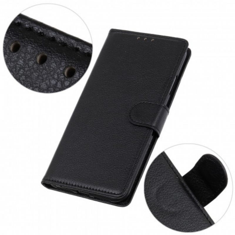 Flip Case Moto G50 Perinteinen Litchi Faux Leather