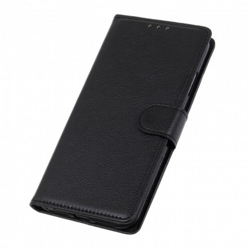 Flip Case Moto G50 Perinteinen Litchi Faux Leather