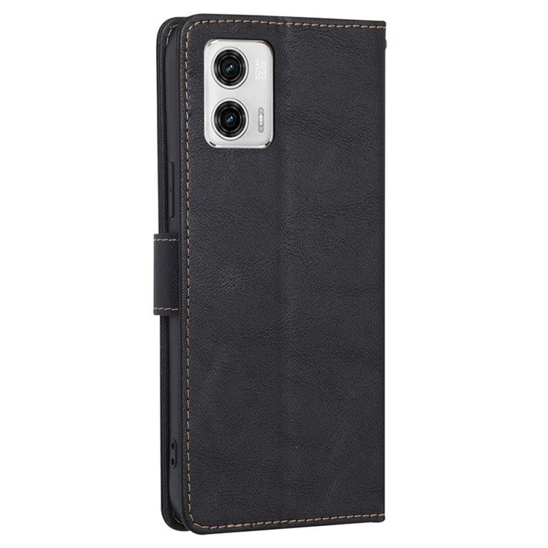 Flip Case Moto G73 5G Klassinen Rfid