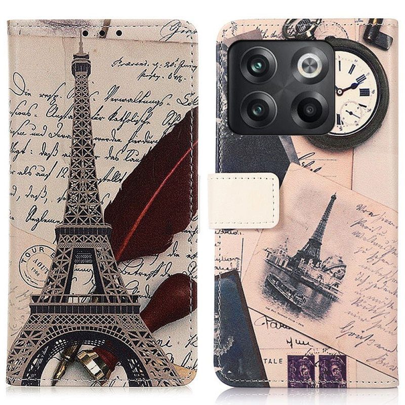 Flip Case OnePlus 10T 5G Runoilijan Eiffel-torni