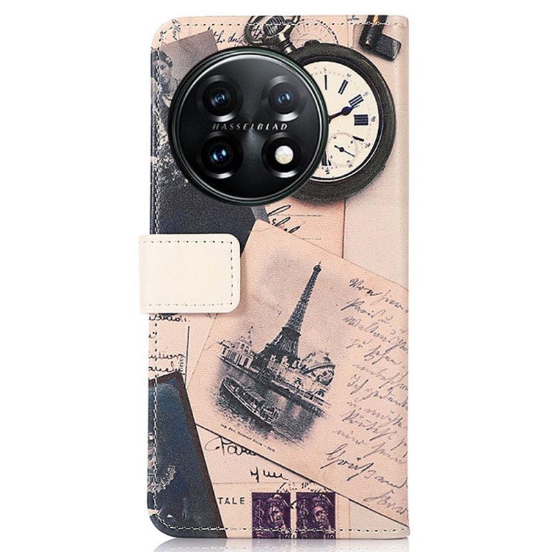 Flip Case OnePlus 11 5G Runoilijan Eiffel-torni