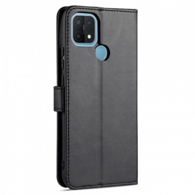 Flip Case Oppo A15 Azns-nahkaefekti