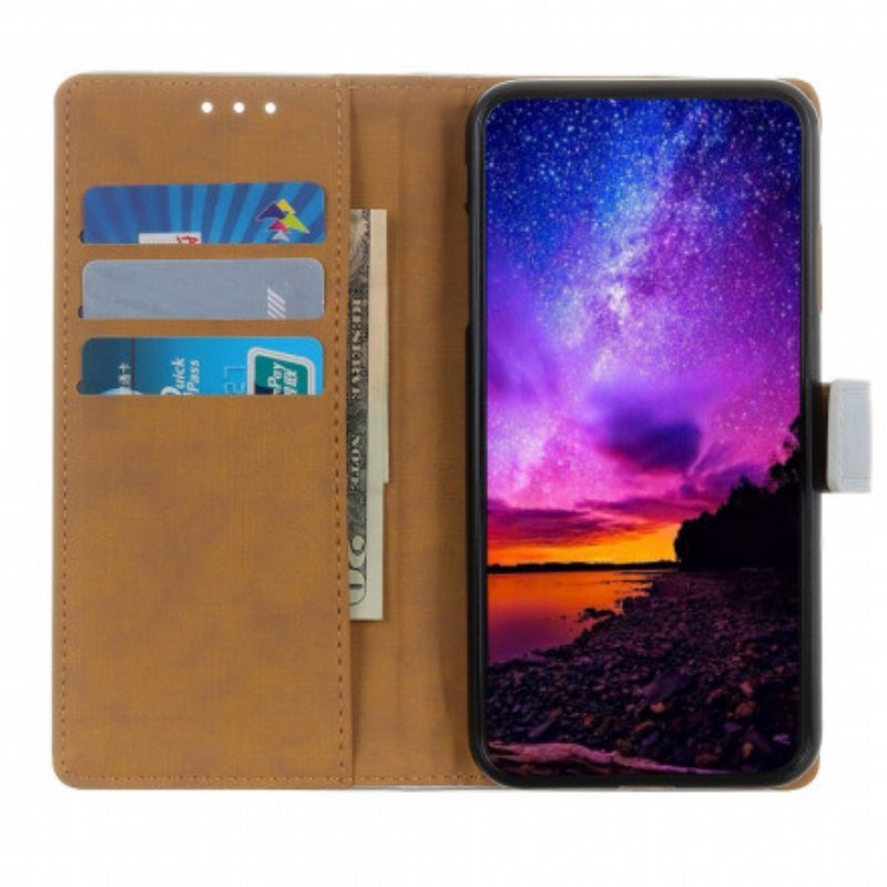 Flip Case Oppo A15 Tavallista Keinonahkaa