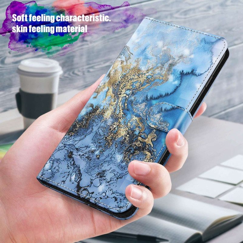 Flip Case Oppo A54 5G / A74 5G Suojaketju Kuori Hihna Art