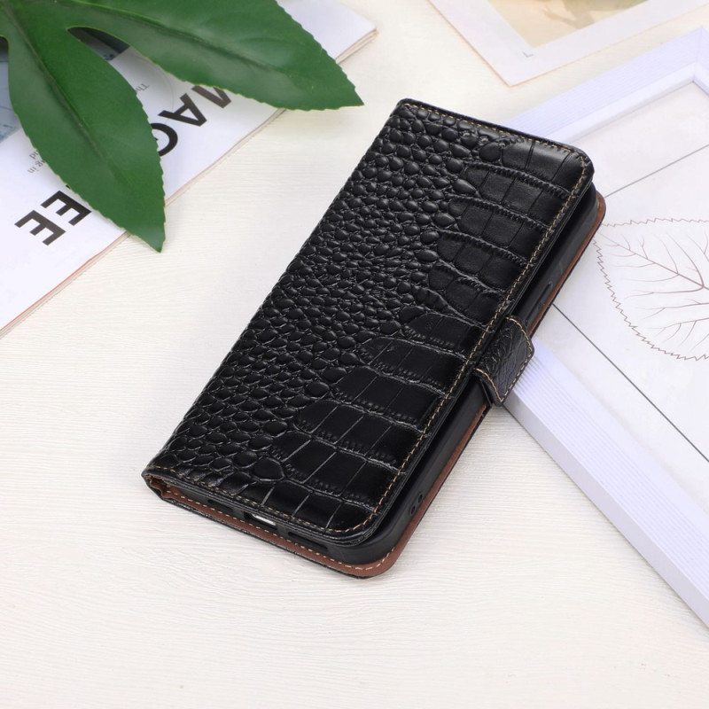 Flip Case Oppo Reno 8 Crocodile Style Rfid