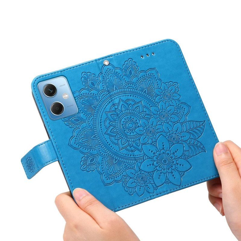 Flip Case Poco X5 5G Suojaketju Kuori Hihna Kukka Mandala