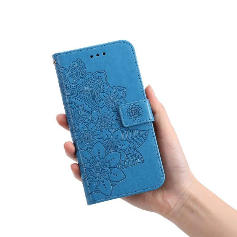 Flip Case Poco X5 5G Suojaketju Kuori Hihna Kukka Mandala