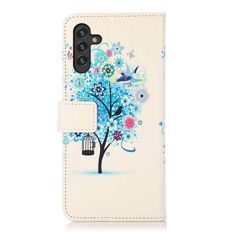 Flip Case Samsung Galaxy A13 5G / A04s Kukkiva Puu