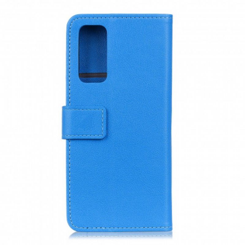 Flip Case Samsung Galaxy A52 4G / A52 5G / A52s 5G Keinonahka Perusväri