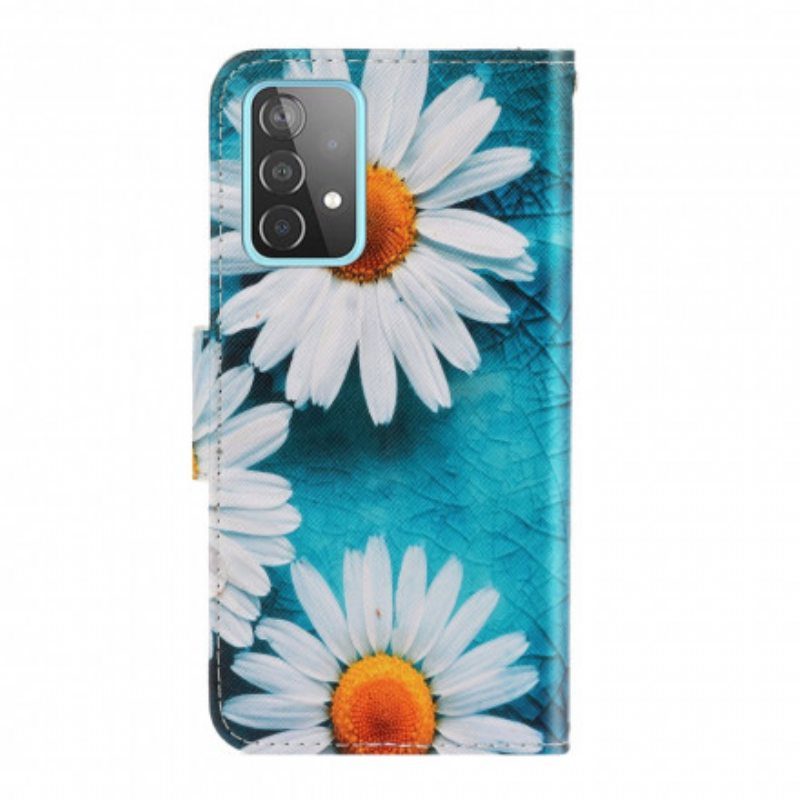 Flip Case Samsung Galaxy A52 4G / A52 5G / A52s 5G Suojaketju Kuori Thong Daisies