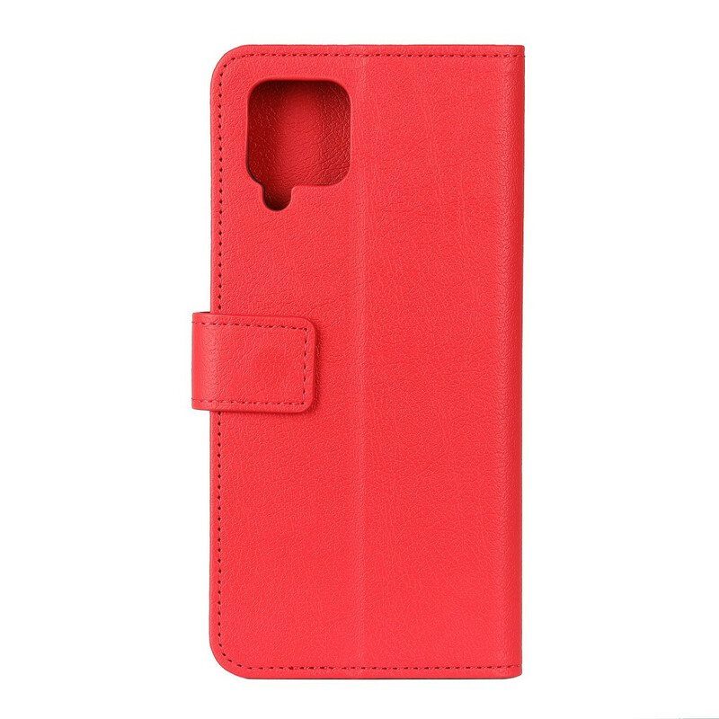 Flip Case Samsung Galaxy M12 / A12 Klassinen Nahkaefekti