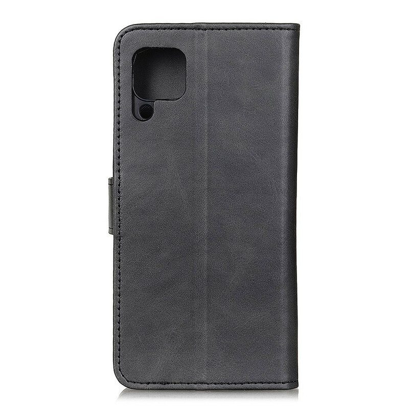 Flip Case Samsung Galaxy M12 / A12 Retro Mattanahkaefekti