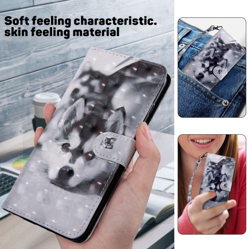 Flip Case Samsung Galaxy S23 5G Suojaketju Kuori Thong Husky