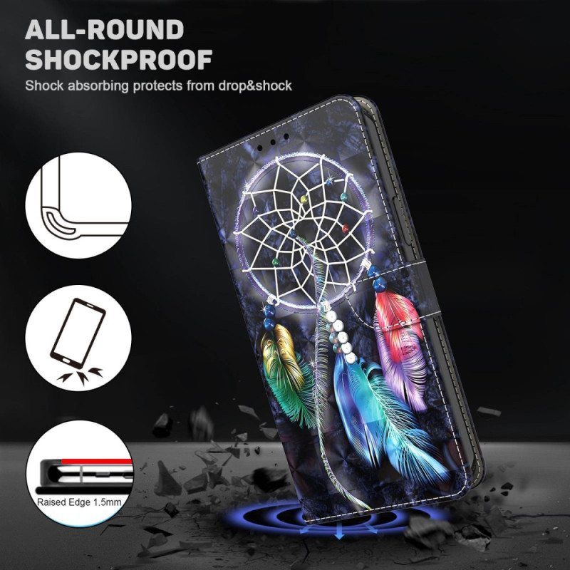 Flip Case Sony Xperia 5 IV Suojaketju Kuori Hihna Dream Catcher