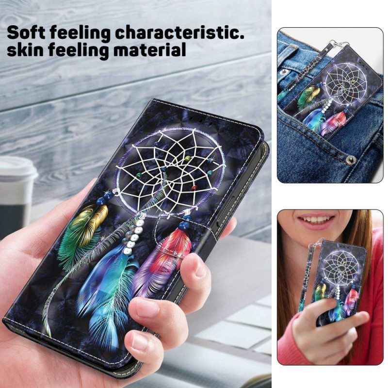 Flip Case Sony Xperia 5 IV Suojaketju Kuori Hihna Dream Catcher