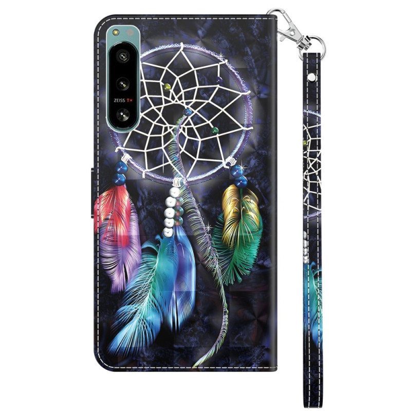 Flip Case Sony Xperia 5 IV Suojaketju Kuori Hihna Dream Catcher