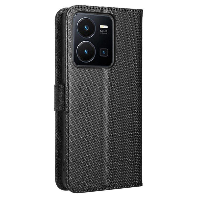 Flip Case Vivo Y22s Suojaketju Kuori Strappy-tyyli