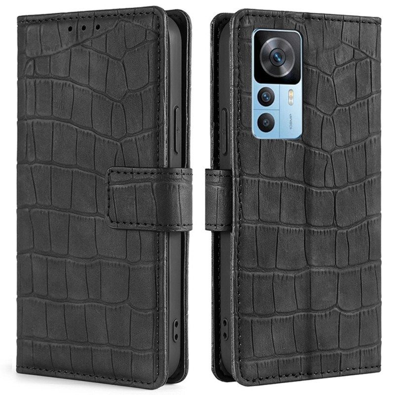 Flip Case Xiaomi 12T / 12T Pro Ihokosketuskrokotiili