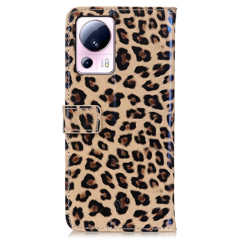 Flip Case Xiaomi 13 Lite Leopardi