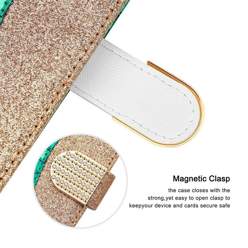 Flip Case Xiaomi Redmi Note 10 / 10S Croco Diamonds