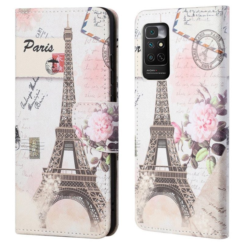 Flip Case Xiaomi Redmi Note 11 / 11S Retro Eiffel-torni