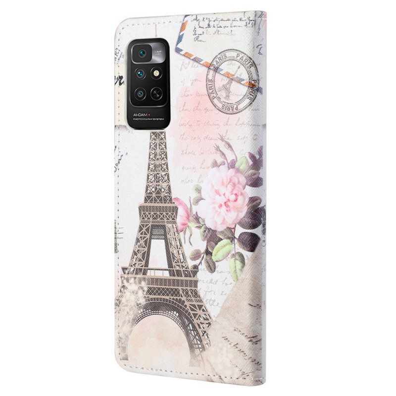 Flip Case Xiaomi Redmi Note 11 / 11S Retro Eiffel-torni