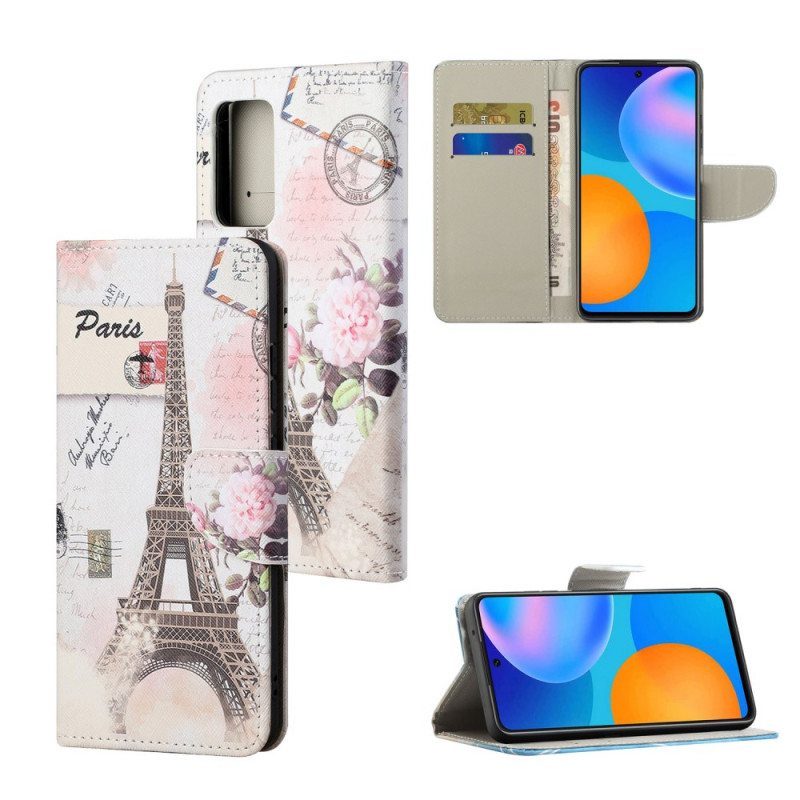 Flip Case Xiaomi Redmi Note 11 / 11S Retro Eiffel-torni