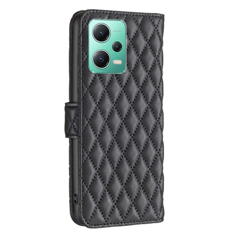 Flip Case Xiaomi Redmi Note 12 5G Tikattu Binfen Väri