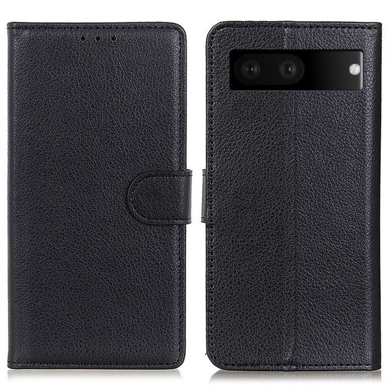 Kotelot Google Pixel 7 Perinteinen Litchi Faux Leather