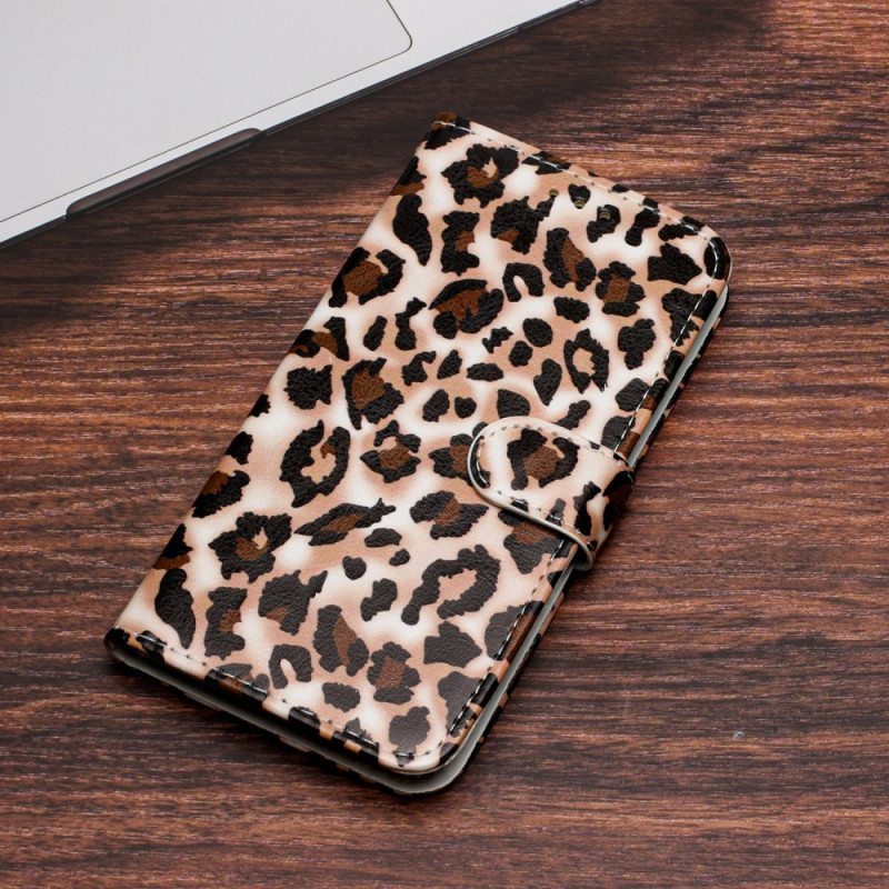 Kotelot Google Pixel 7A Suojaketju Kuori Strappy Leopard Print