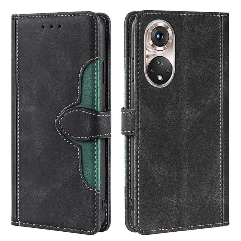 Kotelot Honor 50 Pro Pro Faux Leather Bicolor Tyylikäs