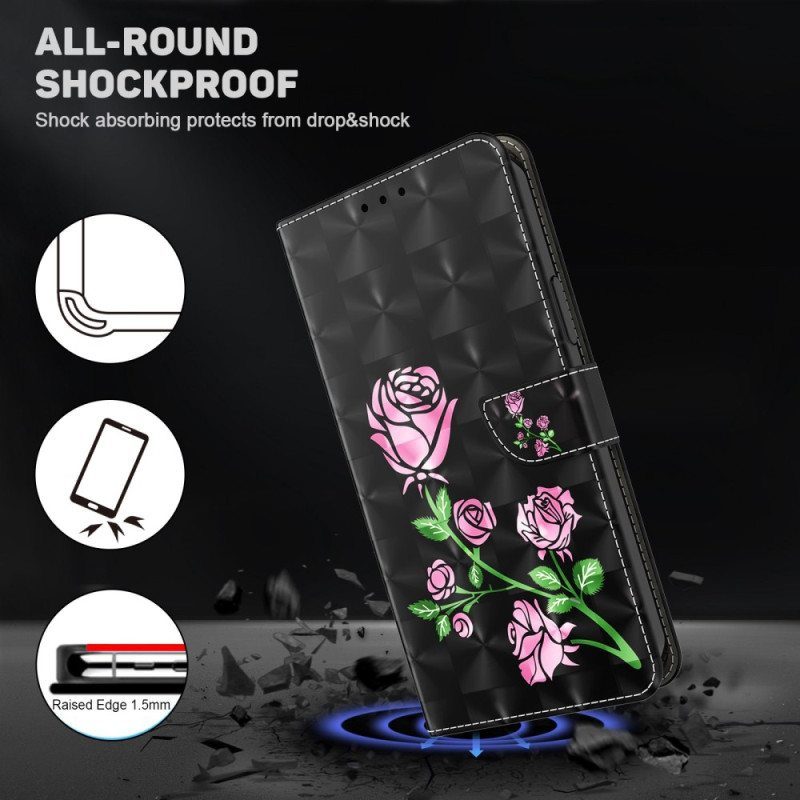 Kotelot iPhone 14 Pro Suojaketju Kuori Strap Roses