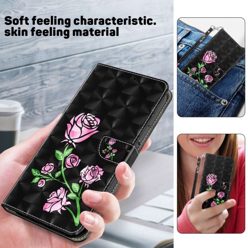 Kotelot iPhone 14 Pro Suojaketju Kuori Strap Roses