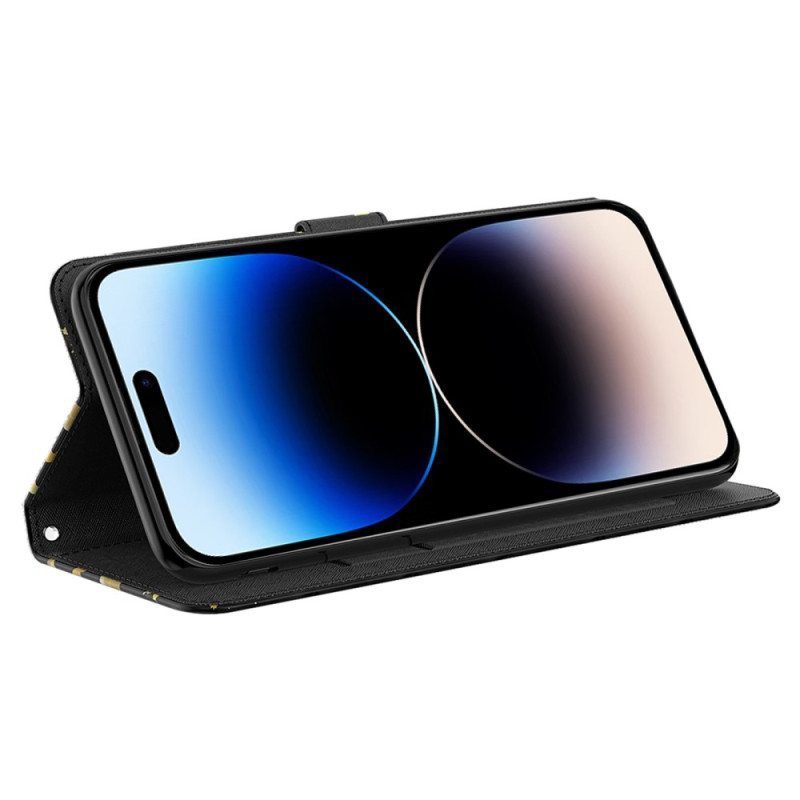 Kotelot iPhone 15 Plus Suojaketju Kuori 3d-kuvio Hihnalla