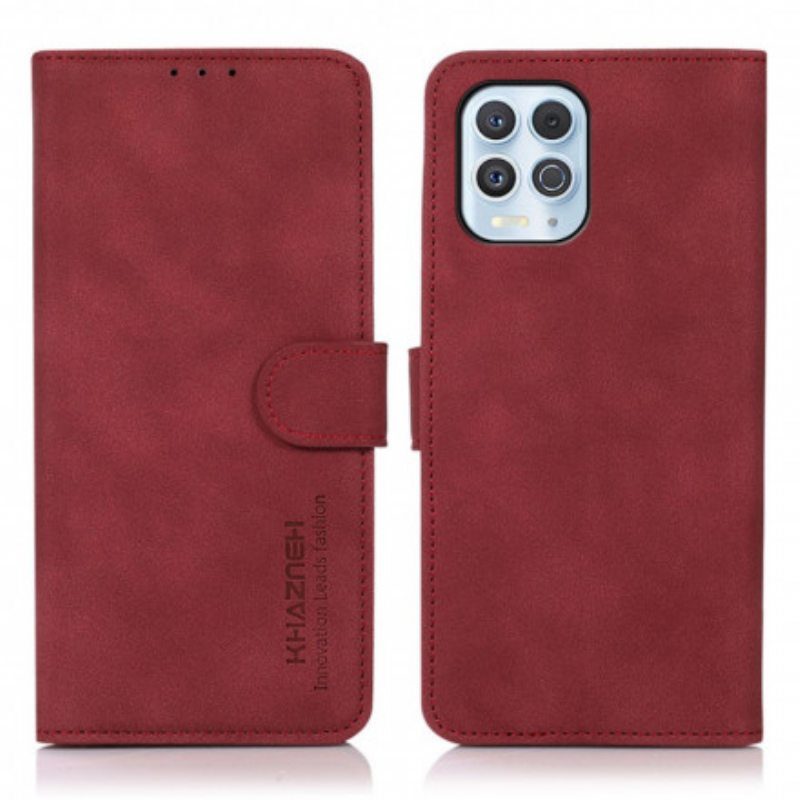 Kotelot Moto G100 Khazneh Textured Leather Effect