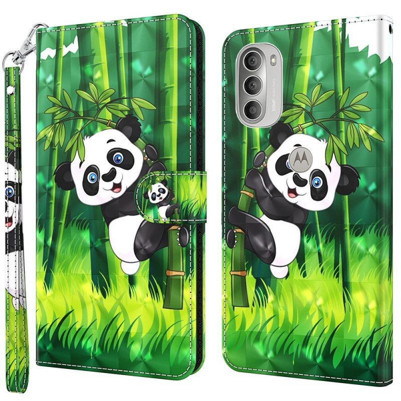 Kotelot Moto G51 5G Panda Ja Bambu