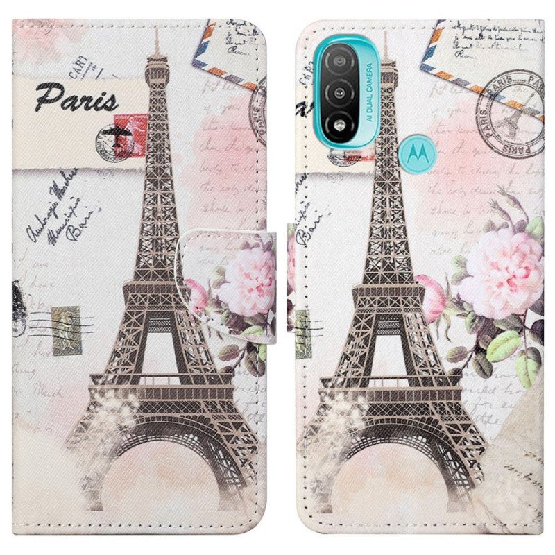 Kotelot Moto G71 5G Retro Eiffel-torni