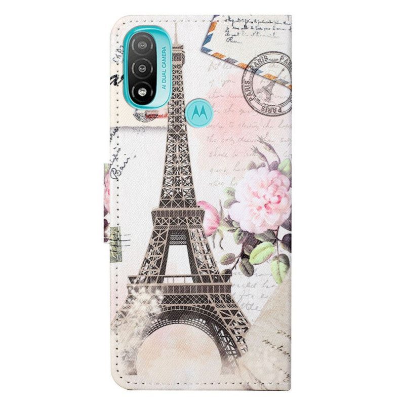 Kotelot Moto G71 5G Retro Eiffel-torni